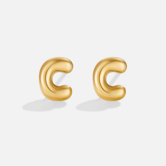 Boucles d'Oreilles Lettres en Or