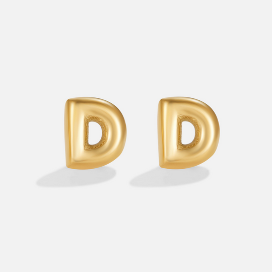 Boucles d'Oreilles Lettres en Or