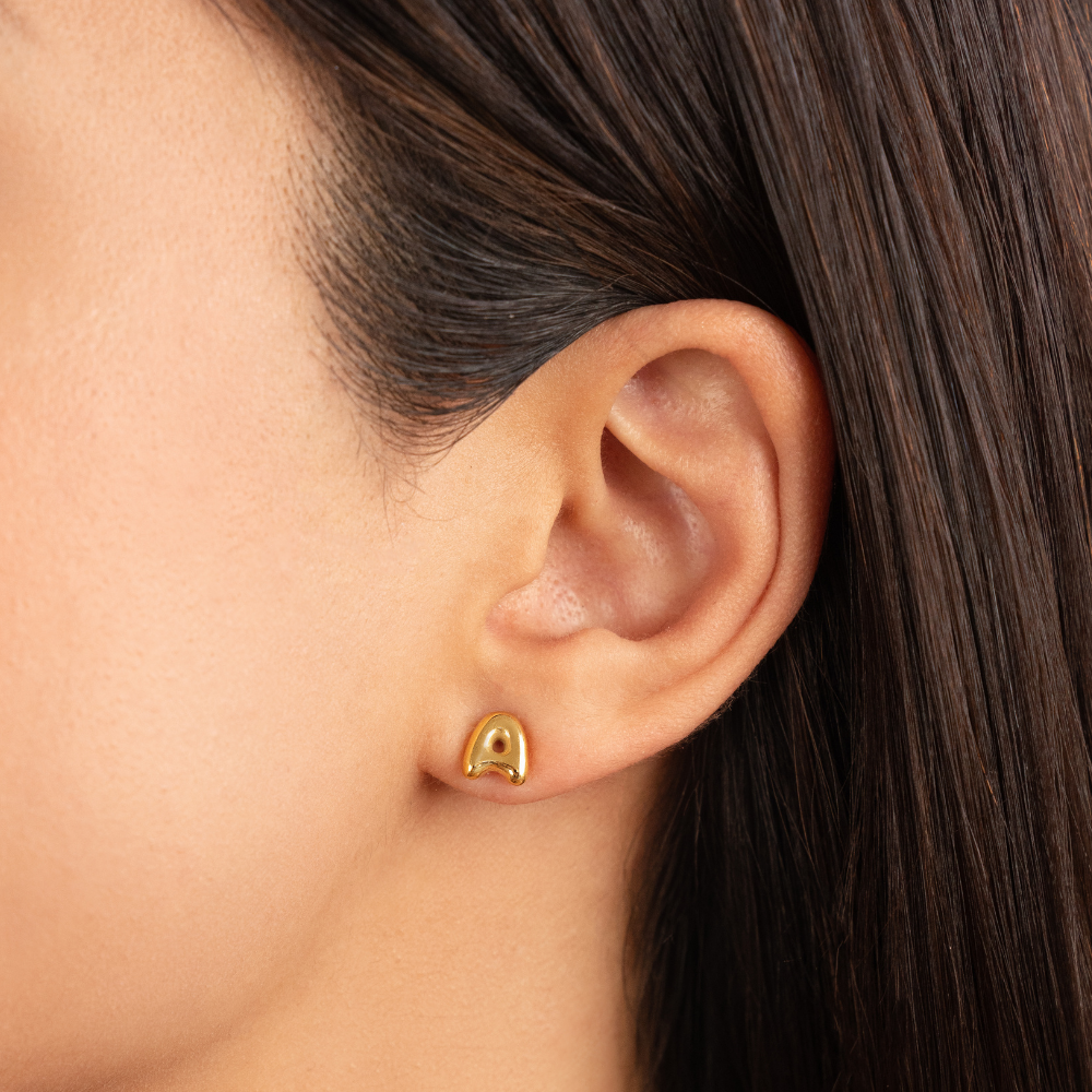 Boucles d'Oreilles Lettres en Or