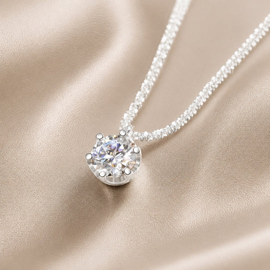 Collier Éternité avec Zirconiums en Or Blanc