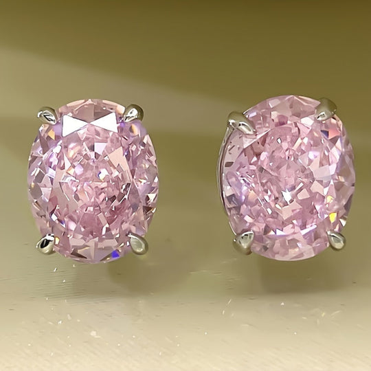 Boucles d'oreilles Éternelles en Or Blanc avec Zirconia