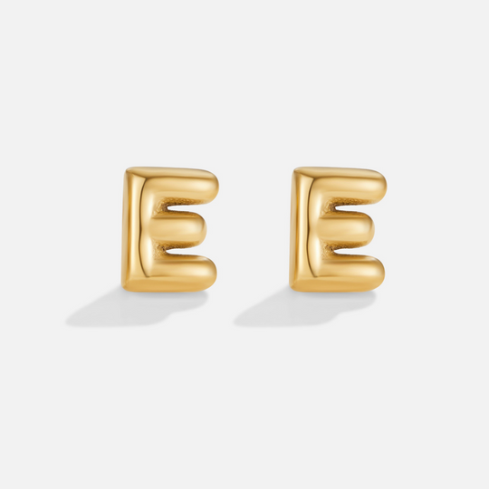 Boucles d'Oreilles Lettres en Or