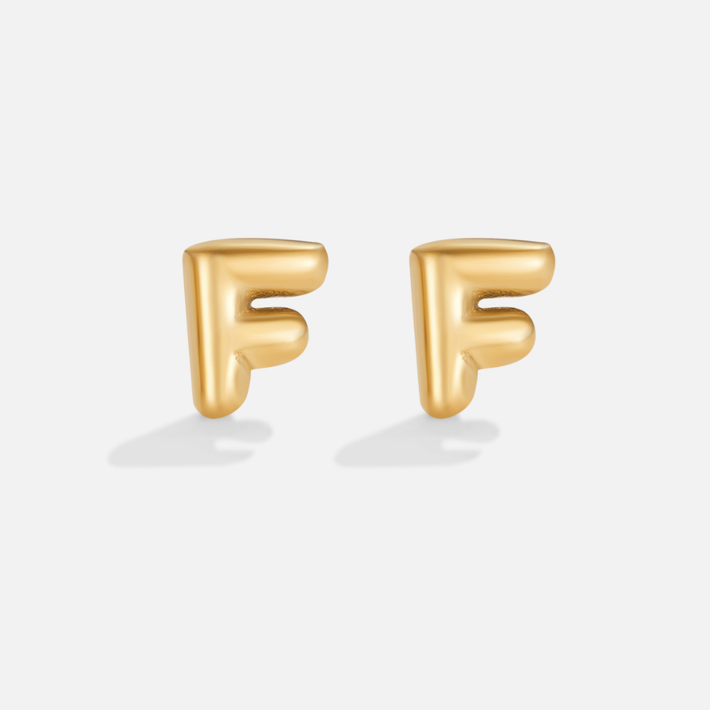 Boucles d'Oreilles Lettres en Or