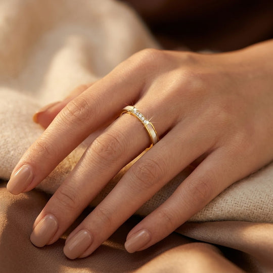 Bague en Or Incrustée
