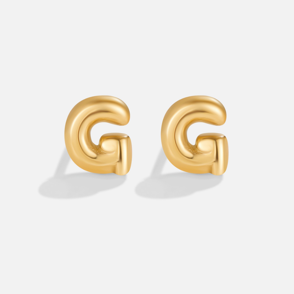 Boucles d'Oreilles Lettres en Or