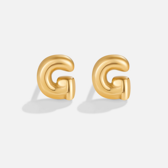 Boucles d'Oreilles Lettres en Or