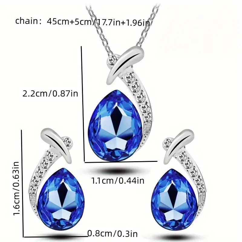 Ensemble de Bijoux Élégance Classique Sirène | Or Blanc