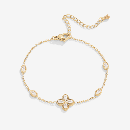 Bracelet en Cristal Trèfle à Quatre Feuilles