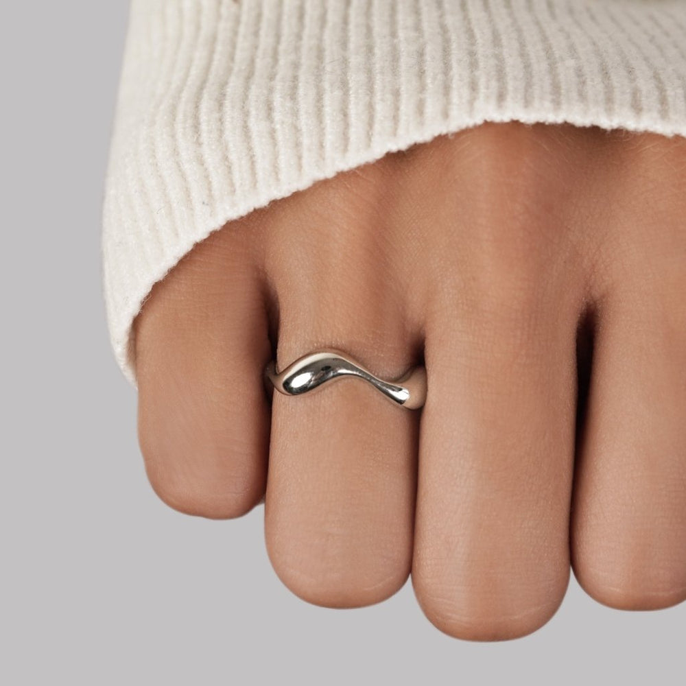 Bague Argent Vague