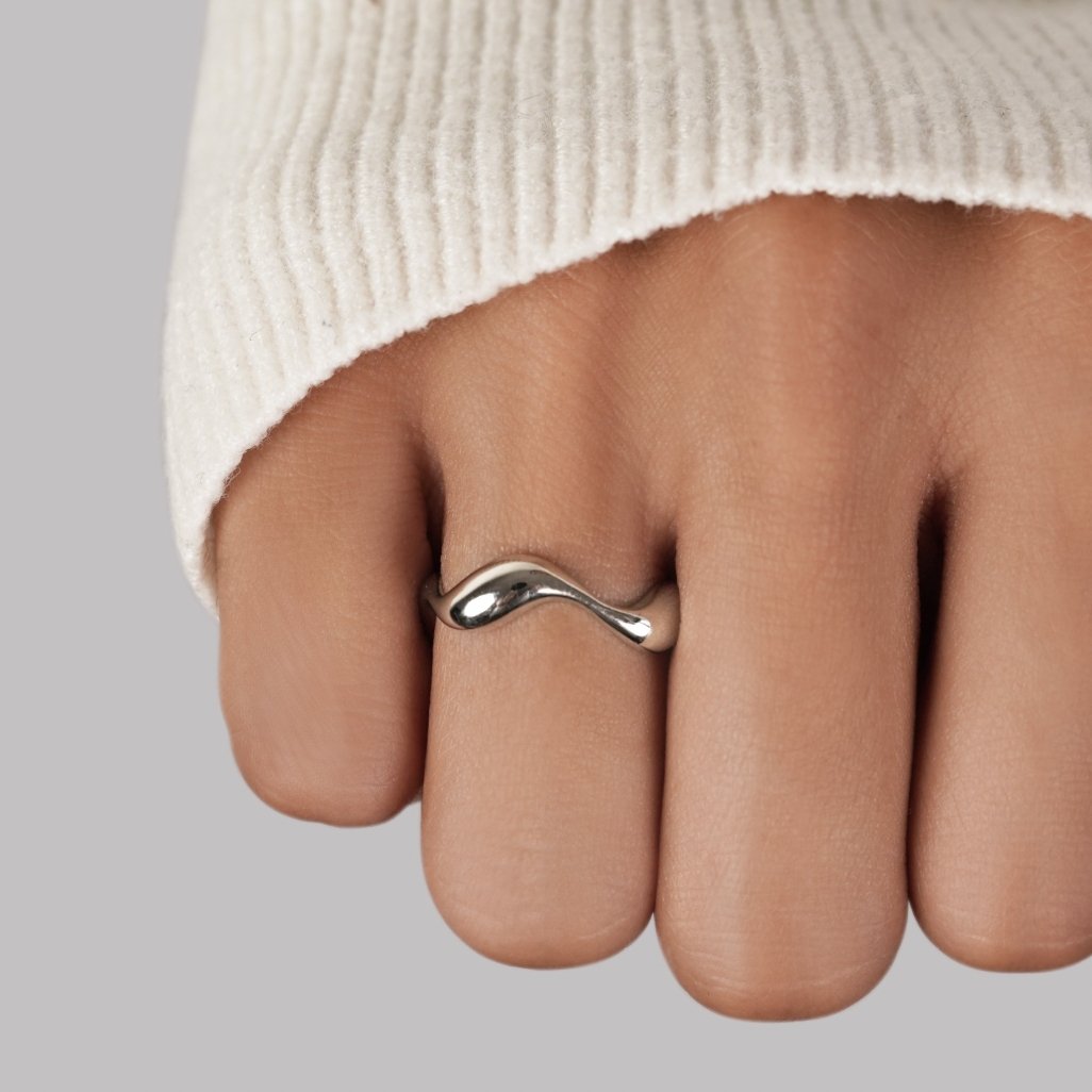 Bague Argent Vague