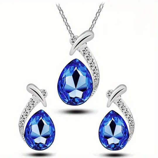 Ensemble de Bijoux Élégance Classique Sirène | Or Blanc