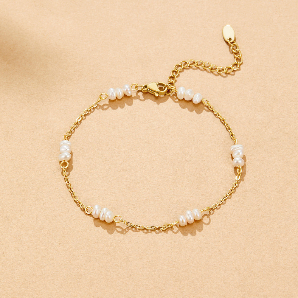 Bracelet de cheville Alena Pearl