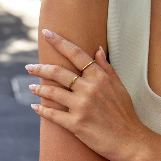 Bague Empilable en Or 18K Astrid