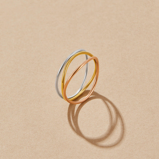 Bague superposée à trois tons Ayla