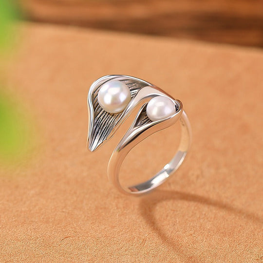 Bague Vintage en Or et Argent avec Marguerites