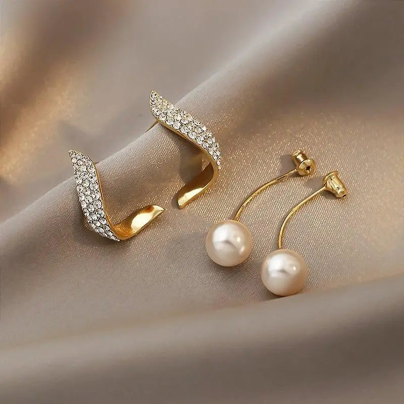 Boucles d'oreilles en or avec perles