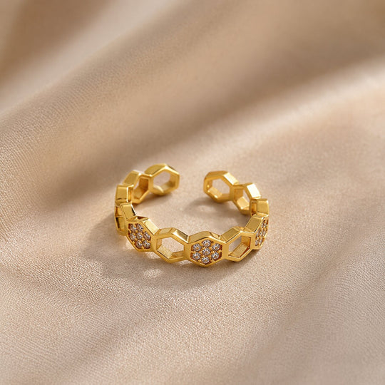 Bague Ajustable Chaîne de Liens Verona
