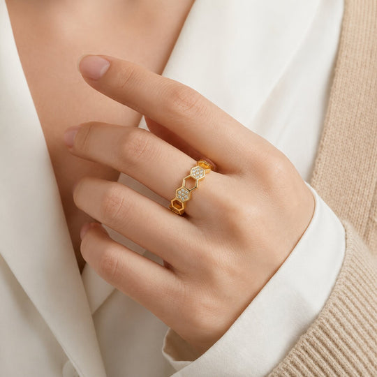 Bague Ajustable Chaîne de Liens Verona