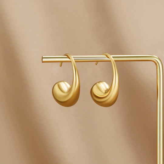 Boucles d'Oreilles Goutte d'Eau en Or