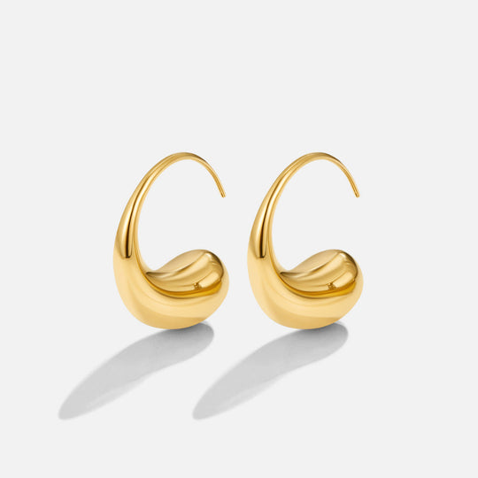 Boucles d'Oreilles Goutte d'Eau en Or