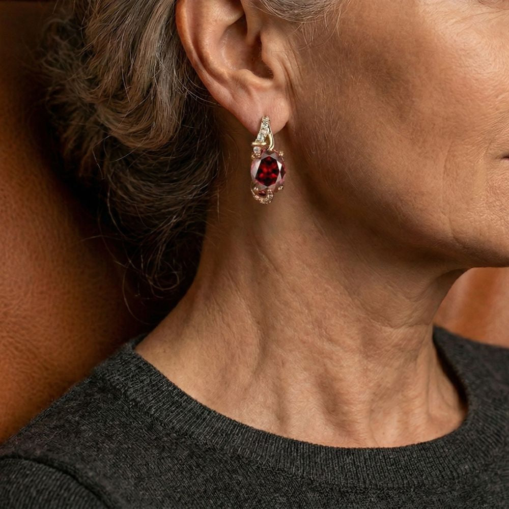 Boucles d'oreilles Drop Crimson Twilight