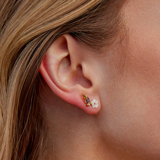 Boucles d'oreilles Crystal White Blossom