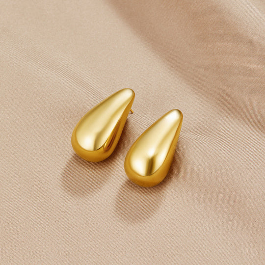 Boucles d'Oreilles Dakota Goutte d'Eau en Or