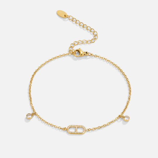 Bracelet de Cheville Cristal Eliza en Or