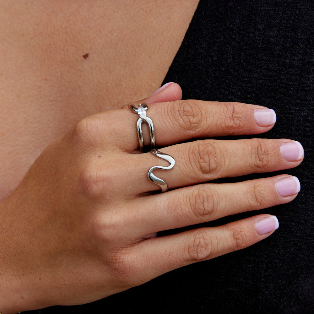 Bague Chaîne Eliza Silver Link