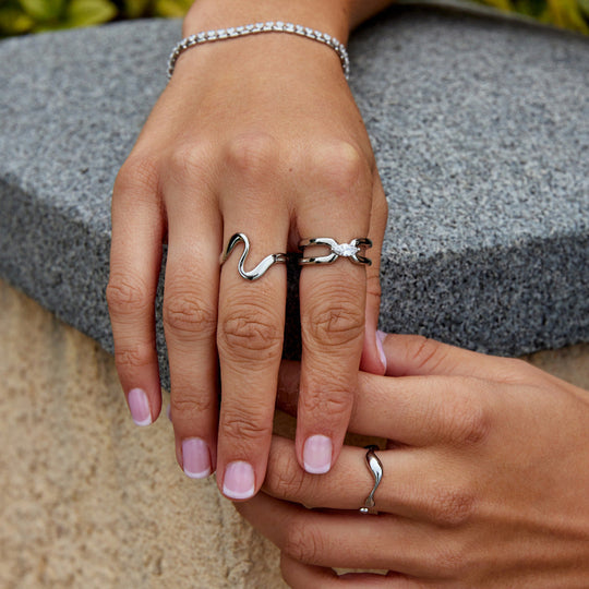 Bague Chaîne Eliza Silver Link
