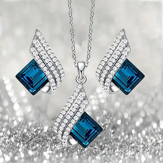 Ensemble de bijoux Brienne Solazure | Or blanc