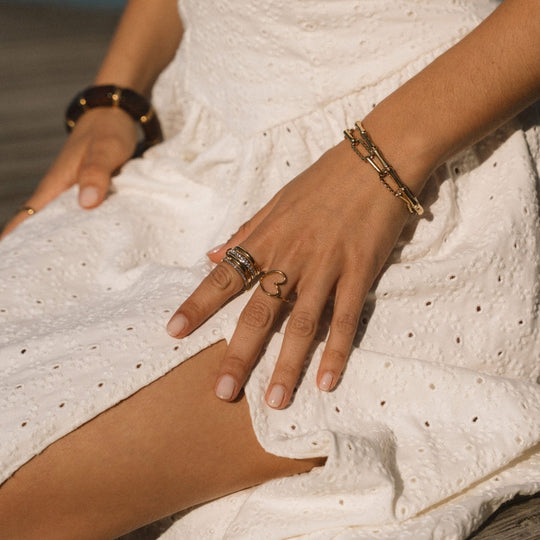 Bague Cristal et Or 'Pour Toujours'