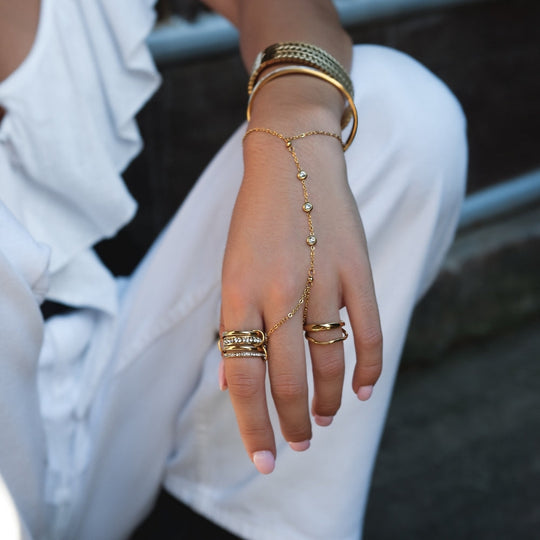 Bague Cristal et Or 'Pour Toujours'