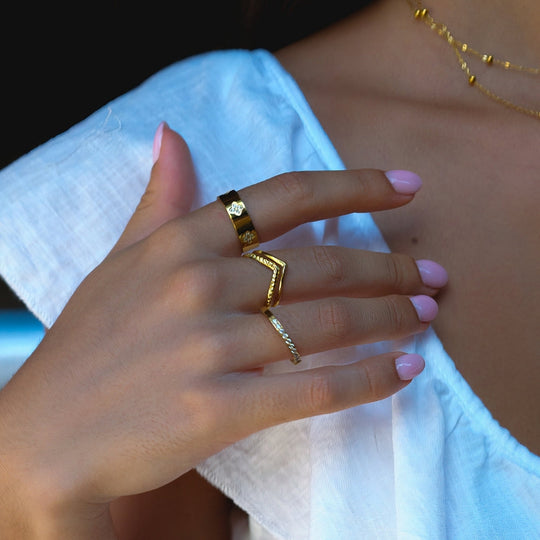 Bague en Or Cristal Trèfle