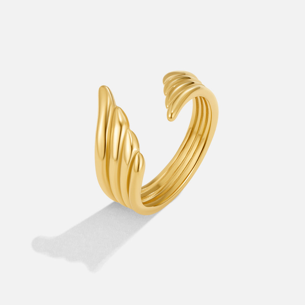 Bague Enroulée Ailes d'Ange en Or
