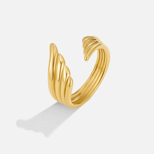 Bague Enroulée Ailes d'Ange en Or