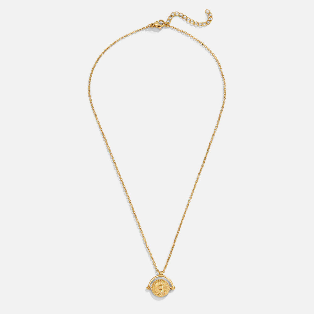 Collier Pièce de Monnaie Soleil en Or