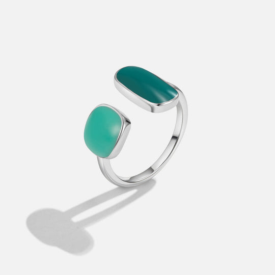 Bague Enveloppante en Argent de Saule Vert