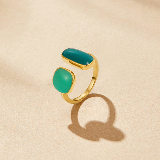 Bague Enveloppante en Saule Vert