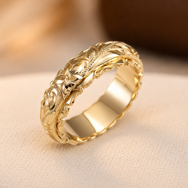 Bague Fleur en Or Antique
