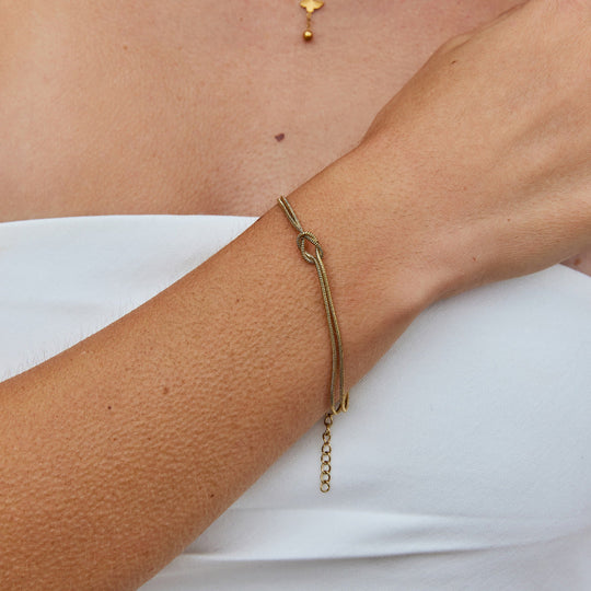 Bracelet Chaîne Nouée en Or