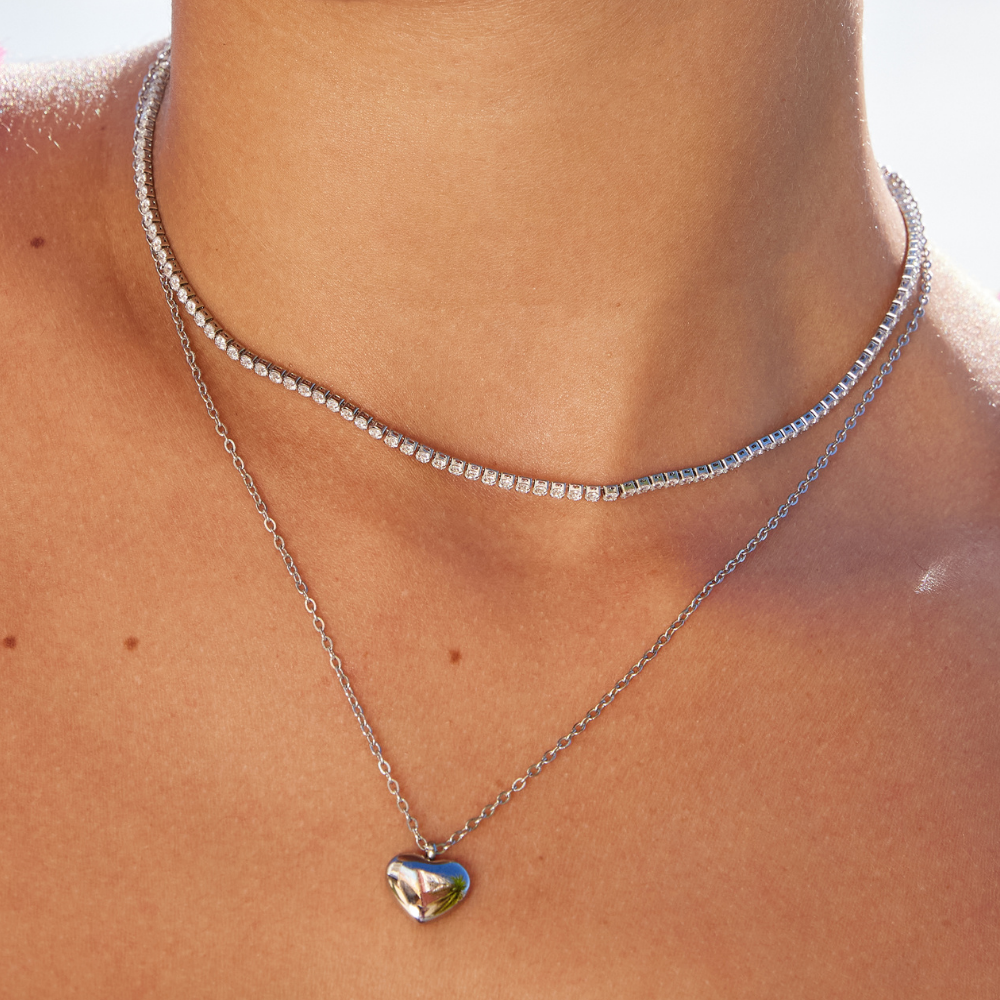 Collier Argent Cristal Cordelia