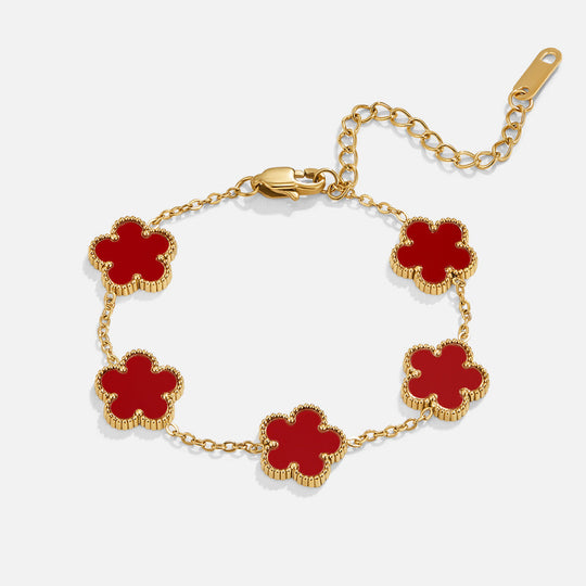 Bracelet Trèfle Rouge Chanceux
