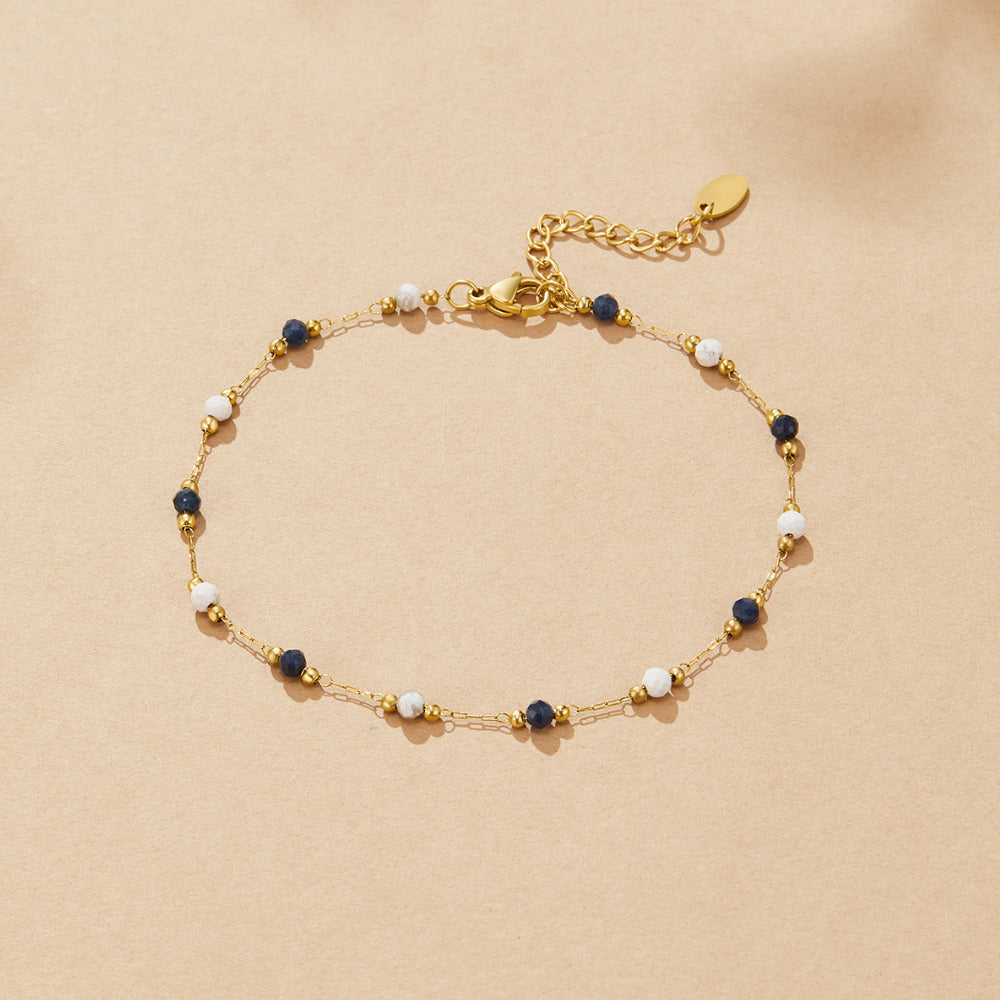 Bracelet de cheville en pierre naturelle Lulu