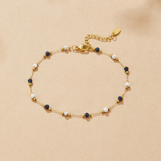 Bracelet de cheville en pierre naturelle Lulu