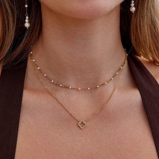 Collier Trèfle en Cristal de Luxe