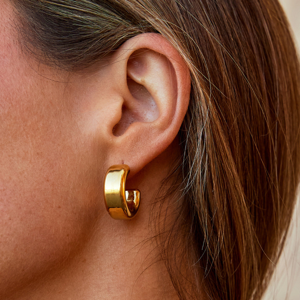Boucles d'oreilles semi-hoop Mari
