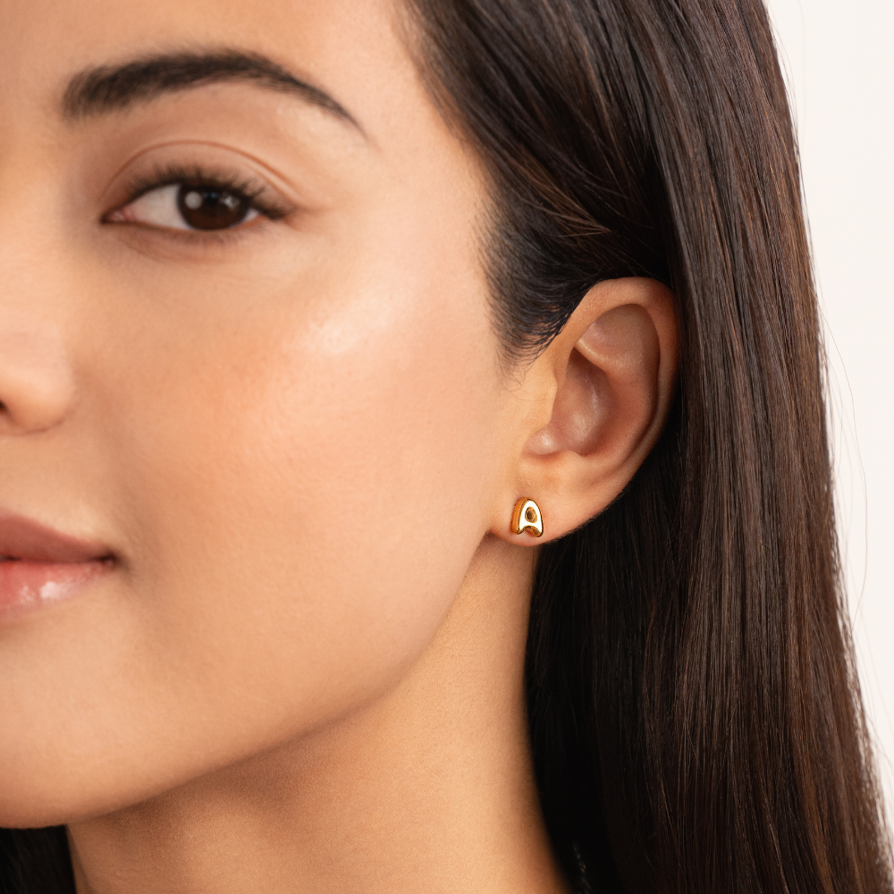 Boucles d'Oreilles Lettres en Or