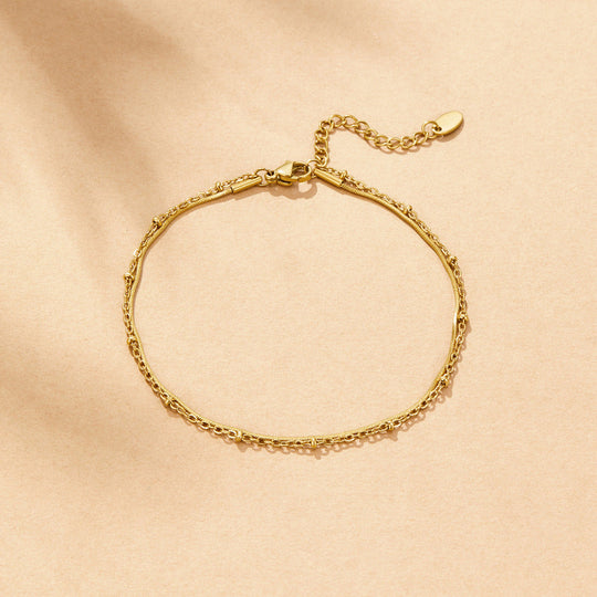 Bracelet de cheville superposé Pia en or