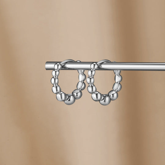 Boucles d'oreilles créoles en argent Roma
